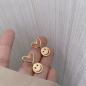 Preview: Großhandel B2B Silber pin Perle luftige Vintage Ohrringe E2174 gold